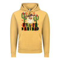 Vintage Mustard feliz navidad mexican santa Vintage Hoodie - MaliasSmallBusiness