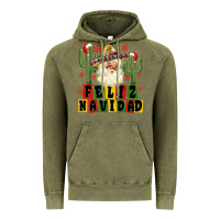 Vintage Olive feliz navidad mexican santa Vintage Hoodie - MaliasSmallBusiness