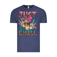 Vintage Denim just chill with coffee bean bbs Vintage Tee - BundleAndBundleShop