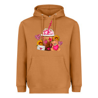 Meerkat Valentines Day Frappe Coffee Heavyweight Hoodie - FaDigitalArtStudio