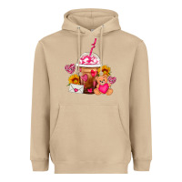 Mushroom Valentines Day Frappe Coffee Heavyweight Hoodie - FaDigitalArtStudio