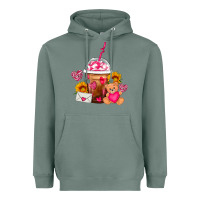 Sage Valentines Day Frappe Coffee Heavyweight Hoodie - FaDigitalArtStudio