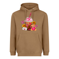 Toasted Coconut Valentines Day Frappe Coffee Heavyweight Hoodie - FaDigitalArtStudio