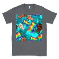 Pride Lgbtq Hands With Flag Seamless Pattern Classic Tee | Teevron
