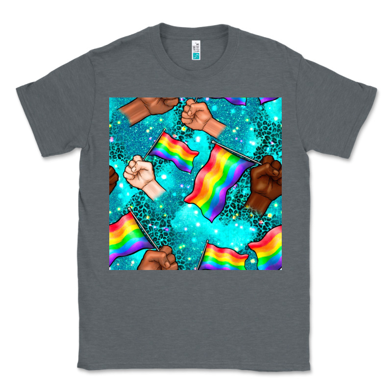 Pride Lgbtq Hands With Flag Seamless Pattern Classic Tee by BundleAndBundleShop | Teevron