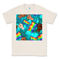 Natural Pride lgbtq hands with flag seamless pattern Classic Tee - BundleAndBundleShop
