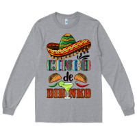 Heather Grey cinco de dirinko sombrero Long Sleeve Tee - BarkalooDesign