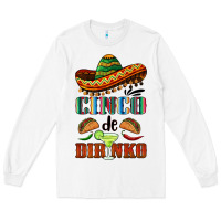 White cinco de dirinko sombrero Long Sleeve Tee - BarkalooDesign