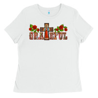 White grateful guadalupe cross Ladies Tee - BarkalooDesign