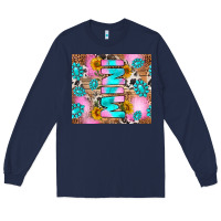 Navy western mini Long Sleeve Tee - RanaPortraitStore