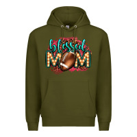 Army Green blessed american football mom lightbulb letters Premium Hoodie - OliviaCreatesArt