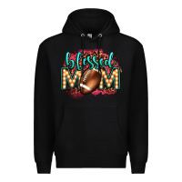 Black blessed american football mom lightbulb letters Premium Hoodie - OliviaCreatesArt