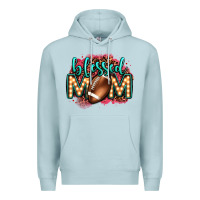 Blue Mist blessed american football mom lightbulb letters Premium Hoodie - OliviaCreatesArt