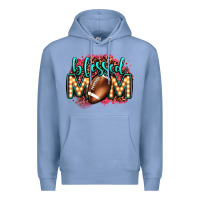 Colony Blue blessed american football mom lightbulb letters Premium Hoodie - OliviaCreatesArt