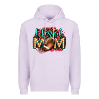 Lilac blessed american football mom lightbulb letters Premium Hoodie - OliviaCreatesArt