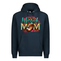 Navy blessed american football mom lightbulb letters Premium Hoodie - OliviaCreatesArt