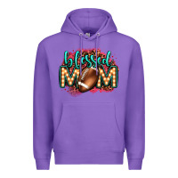 Purple blessed american football mom lightbulb letters Premium Hoodie - OliviaCreatesArt
