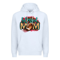 White blessed american football mom lightbulb letters Premium Hoodie - OliviaCreatesArt