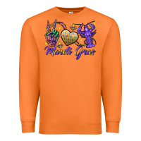 Carrot Peace love crawfish Mardi Gras skeleton hand Premium Sweatshirt - FaDigitalArtStudio