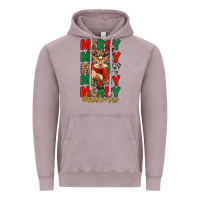 Vintage Zinc merry christmas reindeer Vintage Hoodie - MaliasSmallBusiness