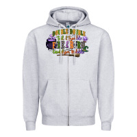 Heather Grey double double toil and trouble fire and burn cauld Zipper Hoodie - CowGirlArtShop