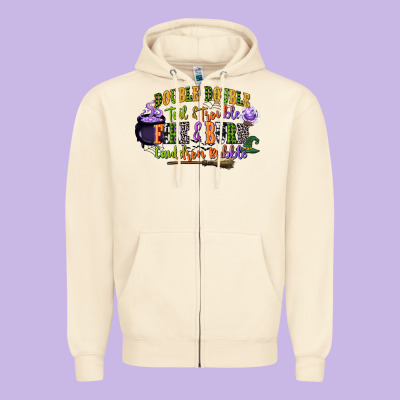 Double Double Toil And Trouble Fire And Burn Cauld Zipper Hoodie Designed By Cowgirlartshop