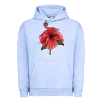 Pigment Grape Ice Puerto Rican Hibiscus Flower Illustrations Urban Hoodie - LillyAllenDesigns