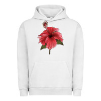 Pigment Lunar Rock Puerto Rican Hibiscus Flower Illustrations Urban Hoodie - LillyAllenDesigns