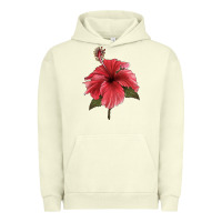 Pigment Pistachio Puerto Rican Hibiscus Flower Illustrations Urban Hoodie - LillyAllenDesigns