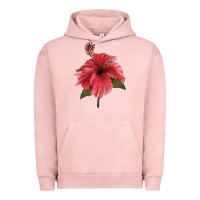 Puerto Rican Hibiscus Flower Illustrations Urban Hoodie | Teevron