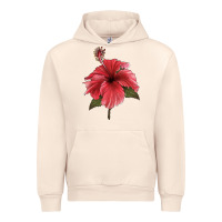 Sandshell Puerto Rican Hibiscus Flower Illustrations Urban Hoodie - LillyAllenDesigns