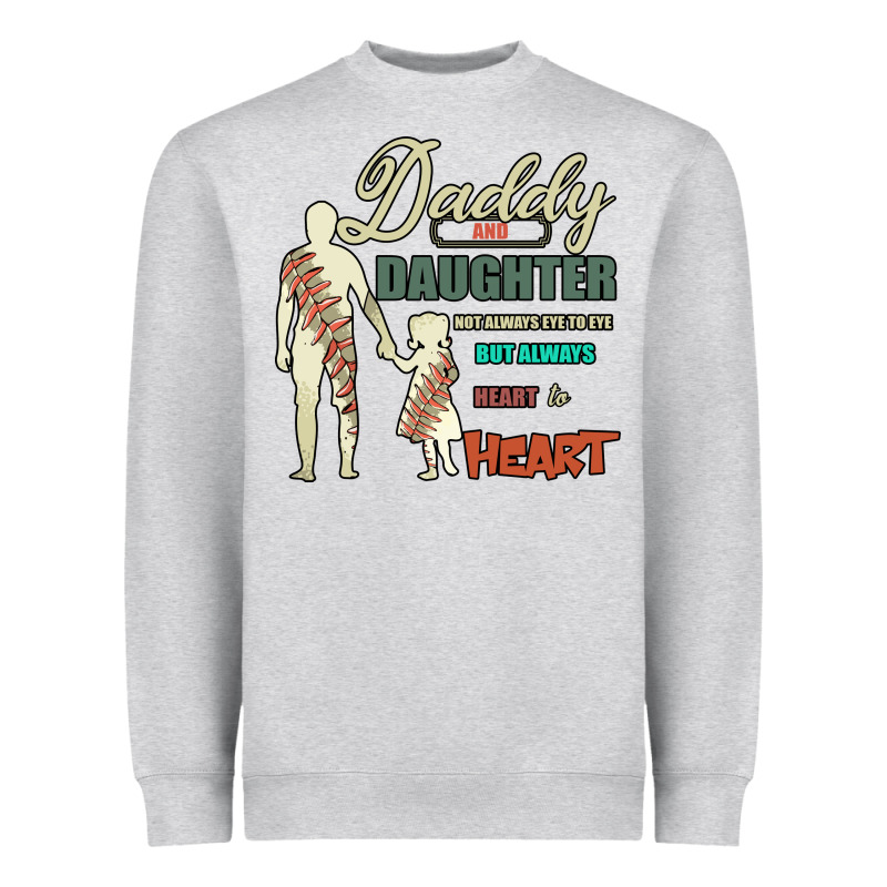 Daddy And Daughter Not Always Eye To Eye But Always Heart To Heart Heavyweight Sweatshirt by Bettercallsaul | Teevron