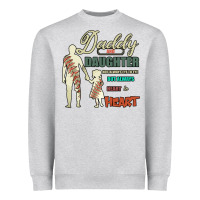 Heather Grey Daddy And Daughter Not Always Eye To Eye But Always Heart To Heart Heavyweight Sweatshirt - Bettercallsaul