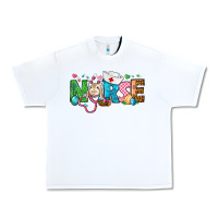 White Easter Nurse Urban Heavy Tee - BundleAndBundleShop