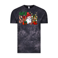 Cloud Black let it snow with snowman Vintage Tee - BundleAndBundleShop