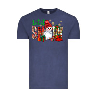 Vintage Denim let it snow with snowman Vintage Tee - BundleAndBundleShop