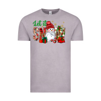 Vintage Zinc let it snow with snowman Vintage Tee - BundleAndBundleShop