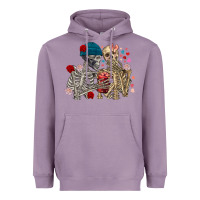 Lavender Skeleton couple Valentine's Day Heavyweight Hoodie - FaDigitalArtStudio