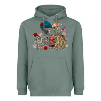 Sage Skeleton couple Valentine's Day Heavyweight Hoodie - FaDigitalArtStudio
