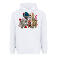 White Skeleton couple Valentine's Day Heavyweight Hoodie - FaDigitalArtStudio