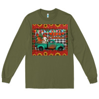 Army Green merry christmas farm truck tumbler Long Sleeve Tee - Jasminsmagicworld