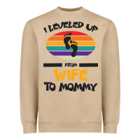 Mushroom I Leveled Up From Wife To Mommy Heavyweight Sweatshirt - Bettercallsaul