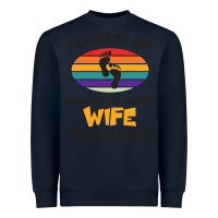 Navy I Leveled Up From Wife To Mommy Heavyweight Sweatshirt - Bettercallsaul
