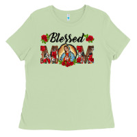 Matcha blessed mom lady of guadalupe Ladies Tee - BarkalooDesign