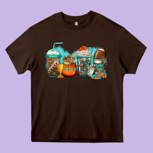 American Football Coffee Heavy Core Tee Designed By Jasminsmagicworld