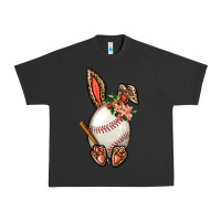 Pigment Black Baseball Easter Bunny Urban Heavy Tee - BundleAndBundleShop