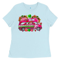 Baby Blue valentines day tacos truck Ladies Tee - NancyCooperArtShop