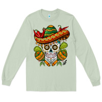 Matcha sombrero skull Long Sleeve Tee - BarkalooDesign
