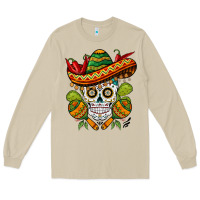 Mushroom sombrero skull Long Sleeve Tee - BarkalooDesign
