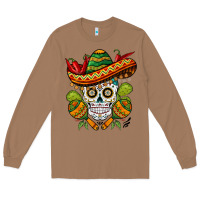 Toasted Coconut sombrero skull Long Sleeve Tee - BarkalooDesign